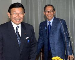 Yosano meets with Indonesia's coordinating minister